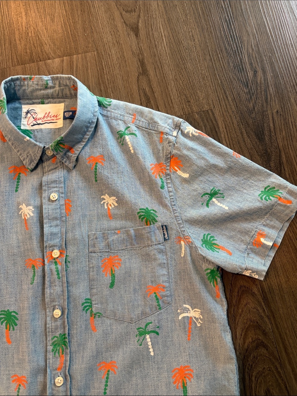 Chubbies Short-Sleeve Palm Tree Button-Down Shirt